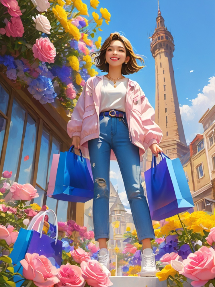 618购物女孩 by 小资AI画廊 on Tensor.Art