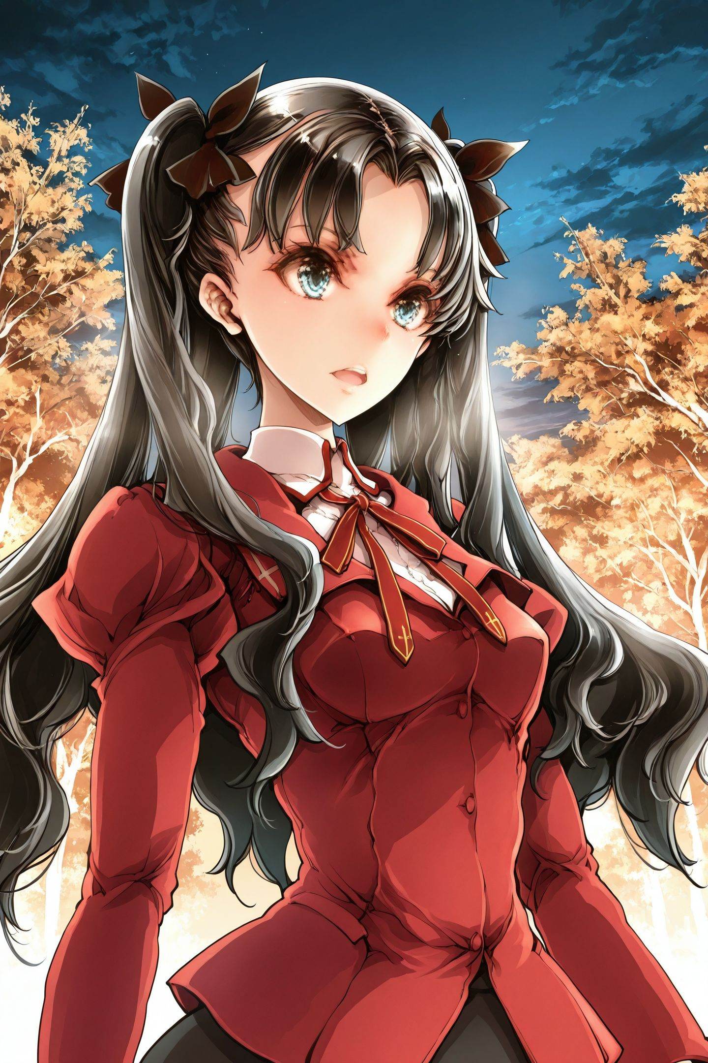 Endou Okito Style,  1girl,  tohsaka rin on Tensor.Art