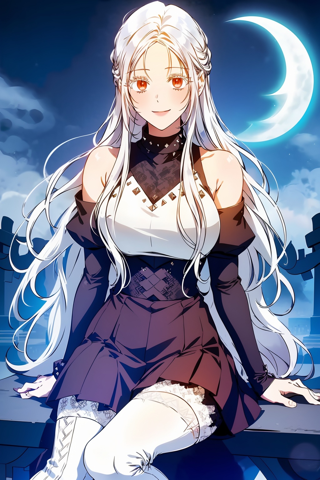 1girl,  solo,  red eyes on Tensor.Art