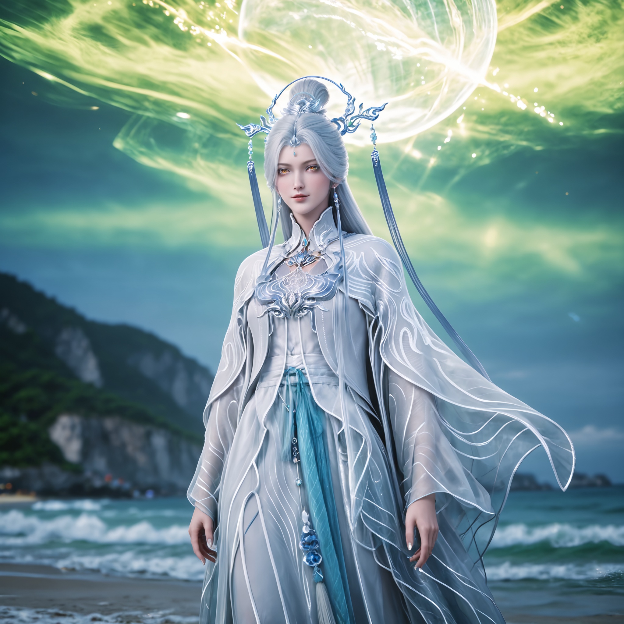 1girl,  white hair,  long hair by 漫 on Tensor.Art