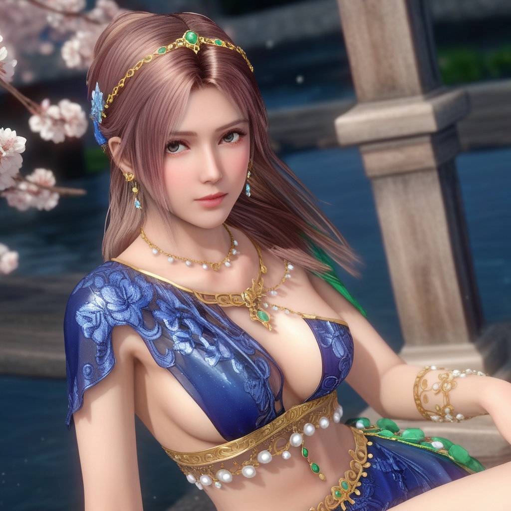 <lora:847-DA-XL-死或生-Elise-BirthdaySuit-20220903:0.8>, (,1girl, ,best quality, ),, ,ultra detailed 8k cg,            cinematic lighting, cinematic bloom, (( , )),,  , unreal, science fiction,  luxury, jewelry, diamond, pearl, gem, sapphire, ruby, emerald, intricate detail, delicate pattern, charming, alluring, seductive, erotic, enchanting, hair ornament, necklace, earrings, bracelet, armlet,halo,masterpiece, (( , )),,  ,cherry blossoms,(((, night,night sky,,  ultra high res, (photorealistic:1.4), raw photo, 1girl, , rain, sweat, ,wet, )))(( , ))   (cleavage),,  (sit), ,