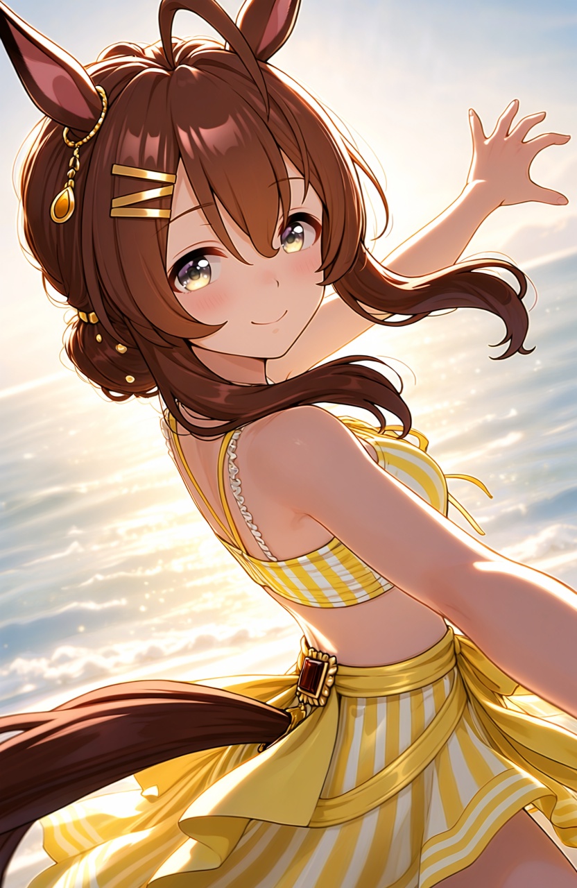 mejiro bright \(umamusume\),  1girl,  horse ears on Tensor.Art