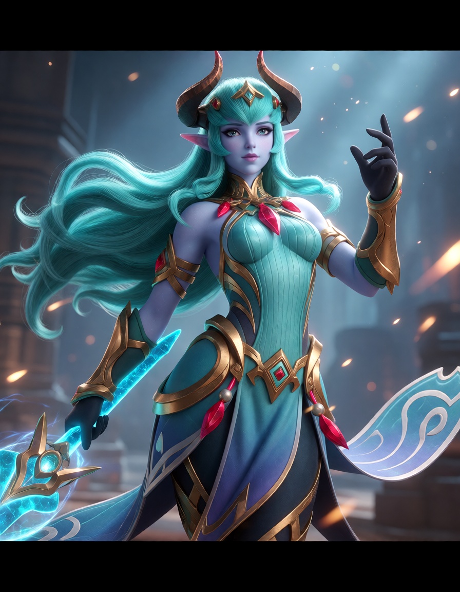 This is a digital CGI image of *****_neptune,  full bodyshot,  dynamic pose on Tensor.Art