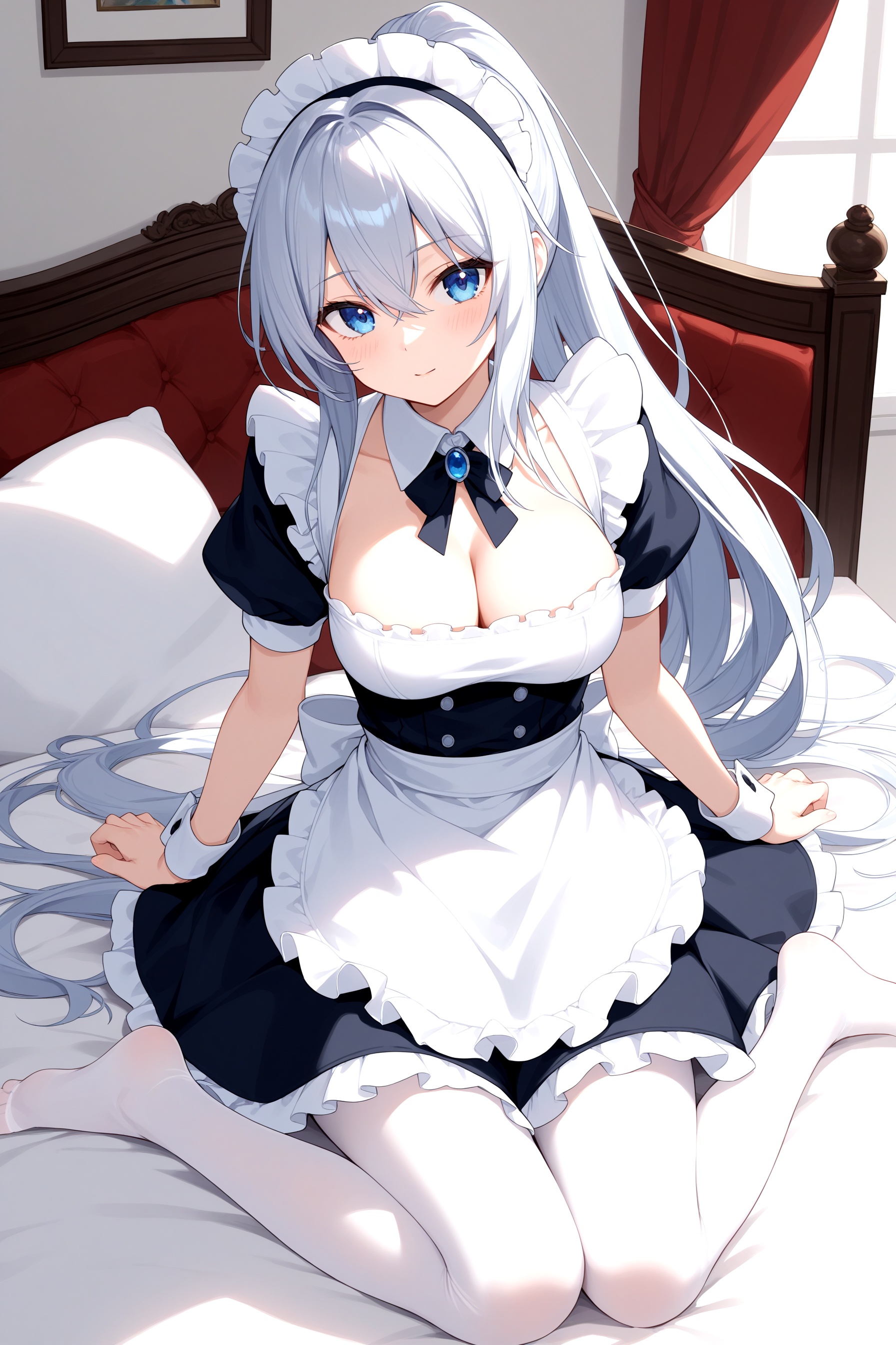 1girl,  apron,  bangs on Tensor.Art