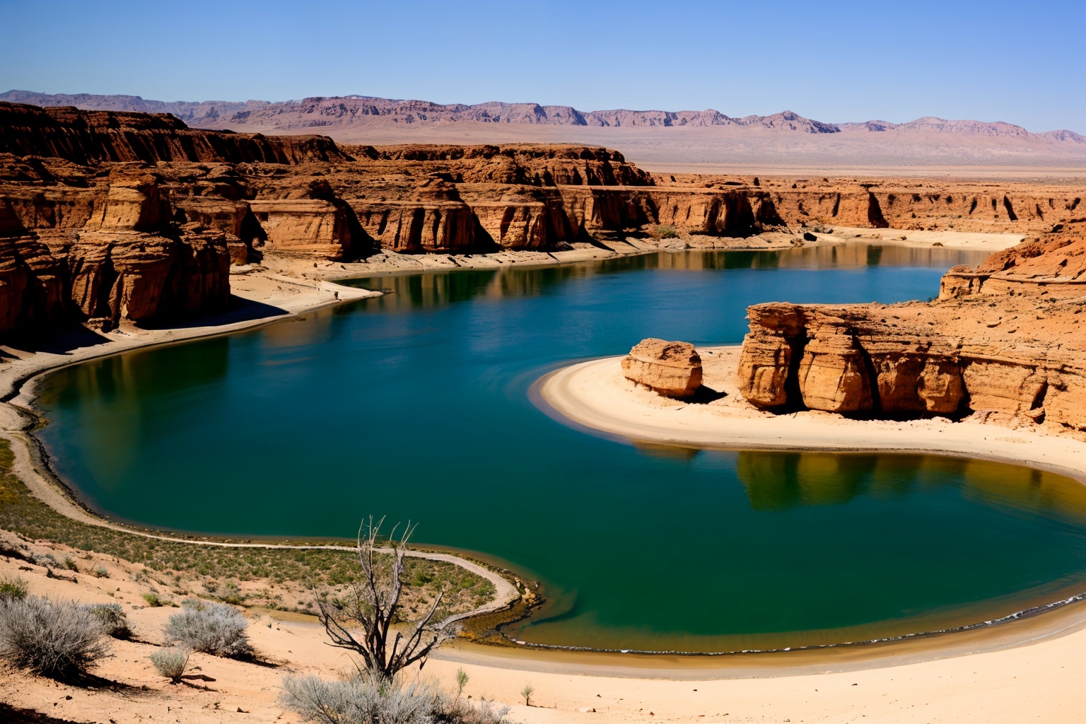 Beautiful desert oasis on Tensor.Art