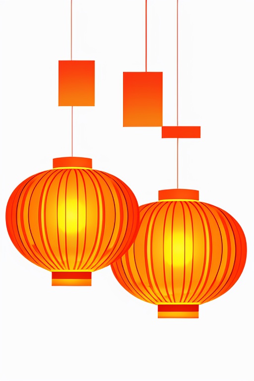 2 red lantern,illustration,simple background,white background,orange theme,luminescent,<lora:lbc_red Lantern :0.8>,