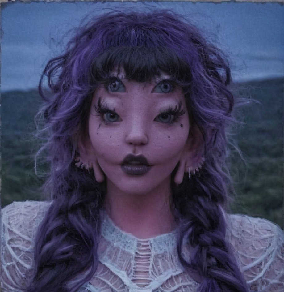 8 eyes,  A hauntingly beautiful woman occupies the darkened frame,  her face mere inches from the camera. Messy bangs and...