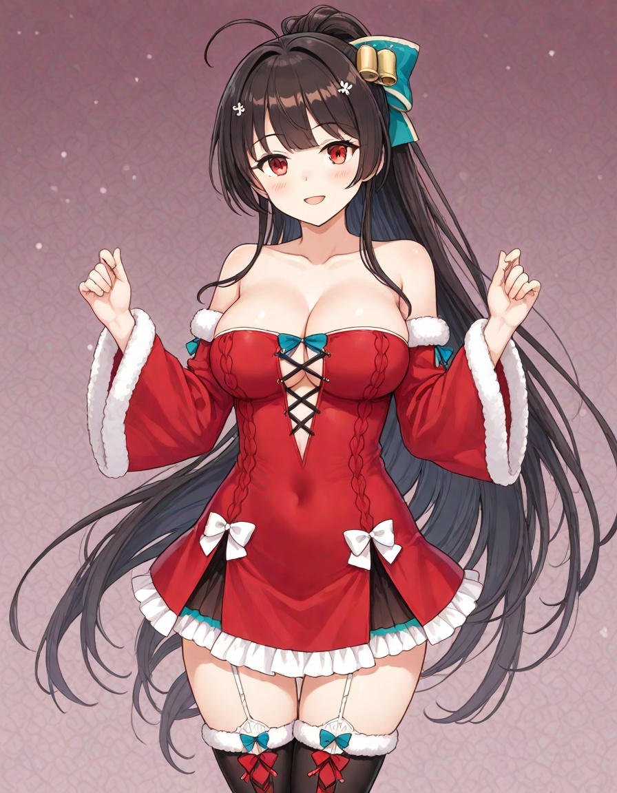 agano \(azur lane\),  santa costume,  best quality on Tensor.Art