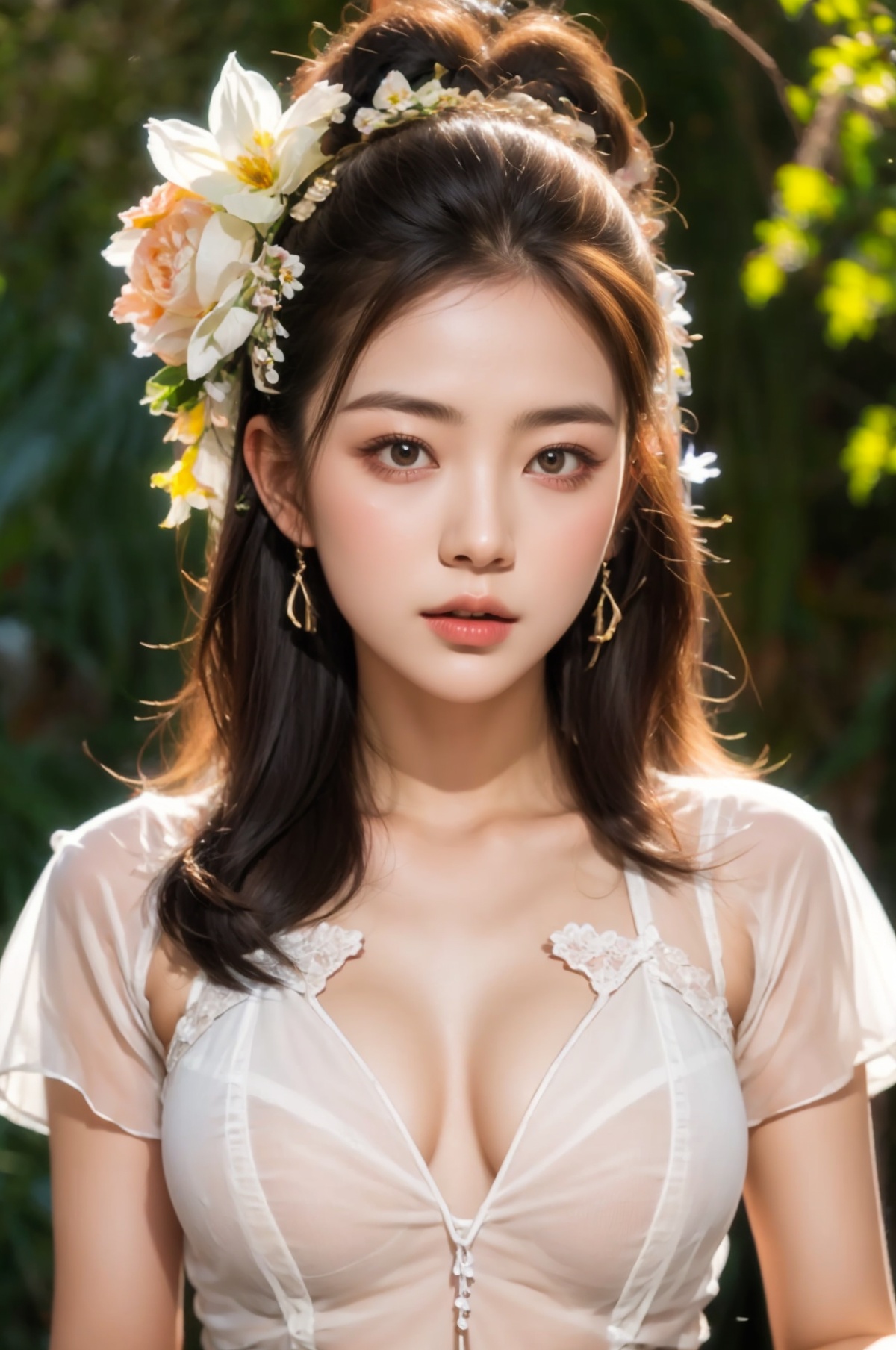 1girl,flowers,