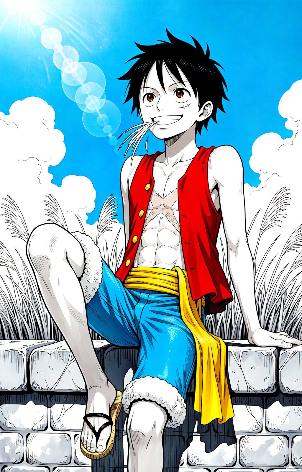 1boy,  solo,  one piece on Tensor.Art