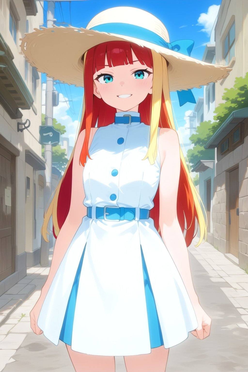 a young,  appearing to be in her late teens or early twenties,  a faint smile on Tensor.Art