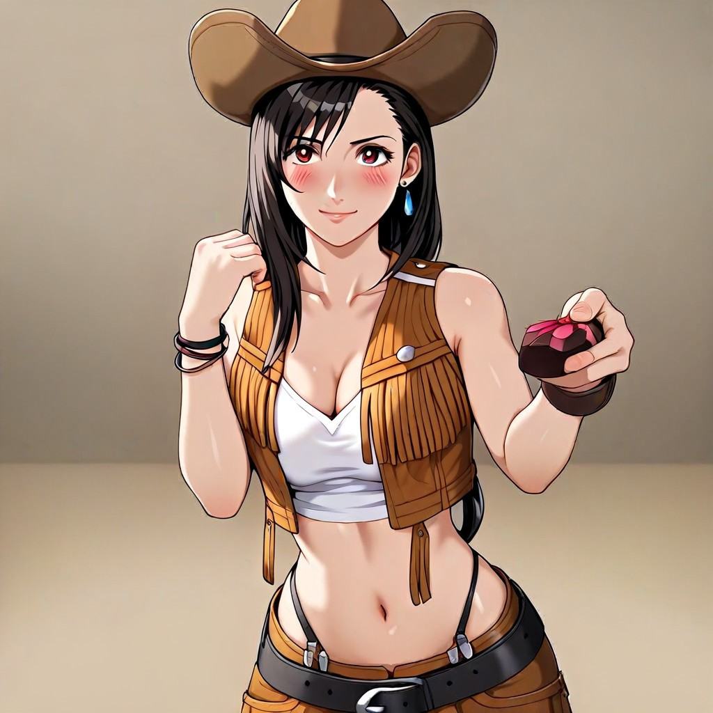 tifa lockhart \(final fantasy\),  black hair,  long hair on Tensor.Art