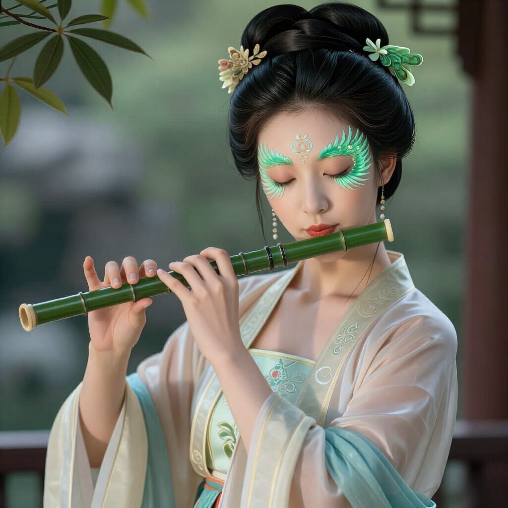 chinese beauty portrait,  painterly chinese face,  classical chinese elegance on Tensor.Art
