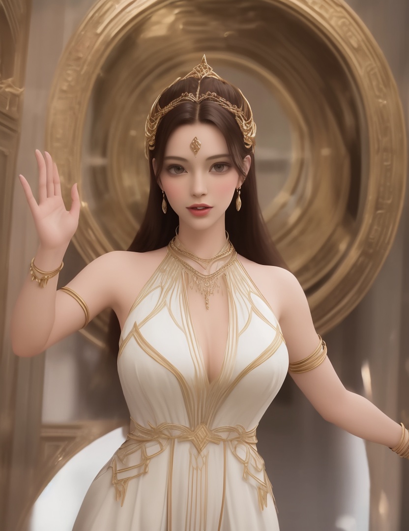 ultra realistic 8k cg, picture-perfect face, flawless, clean, masterpiece, professional artwork, famous artwork, cinematic lighting, cinematic bloom, perfect face, beautiful face, beautiful eyes, ((perfect female body, narrow waist)), red eyes, gorgeous queen, royal, divine, goddess, godlike, (royal palace), fantasy, dreamlike, unreal, science fiction, , beautiful clothes, lace, lace trim, lace-trimmed legwear, nsfw, breasts out,  (rich:1.4), prestige, luxury, jewelry, diamond, gold, pearl, gem, sapphire, ruby, emerald, intricate detail, delicate pattern, sexy, charming, alluring, seductive, erotic, enchanting, hair ornament, necklace, earrings, bracelet, armlet, ,(solo:1.5, ) (1girl:1.8),(,gigantic breasts,)<lora:DA_HenRenDaDi:0.5>