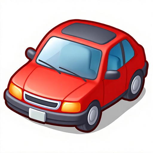 Cartoon icon,Cartoon icon,(a small car:1.5),bird's eye view,