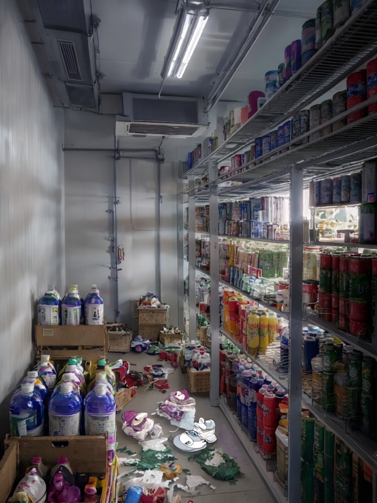 bright room,  daytime,  walk-in cooler on Tensor.Art