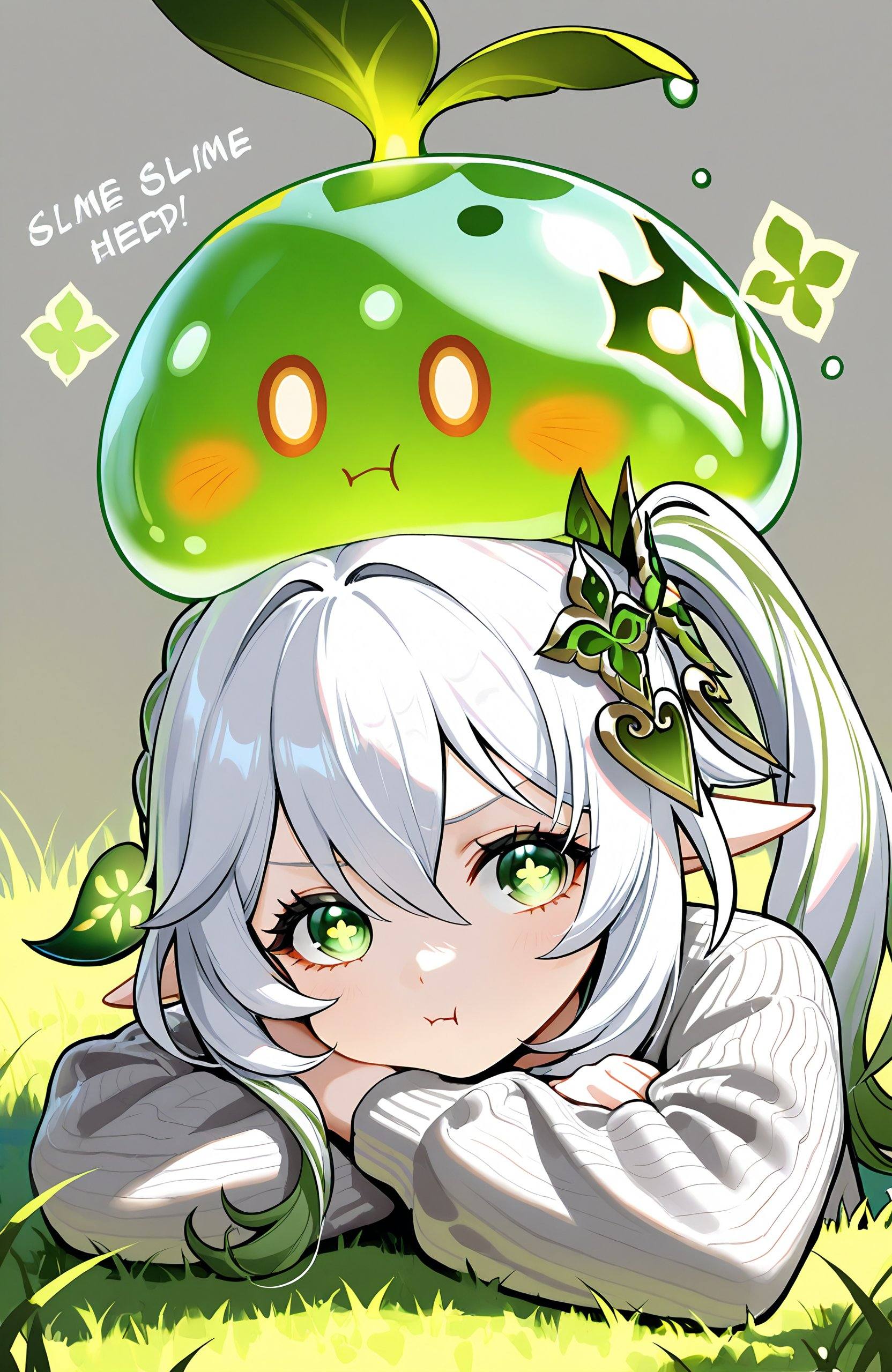 YY Anime style{{{nahida (genshin impact)}}},  twintails,  on_head by 天海TianHai on Tensor.Art