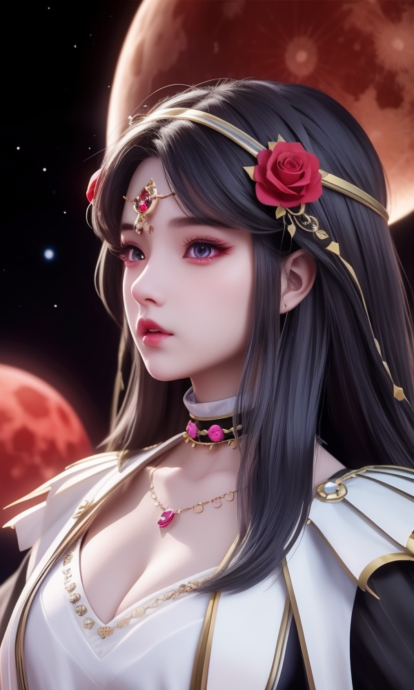 (,1girl, ,best quality, )<lora:362-DA-神印王座-女使大人:0.7>,,ultra detailed background,ultra detailed background,ultra realistic 8k cg,, ,masterpiece, (( , )),, ,science fiction,mole, ,tamari \(flawless\),   ,red moon, black rose,     (()), (),