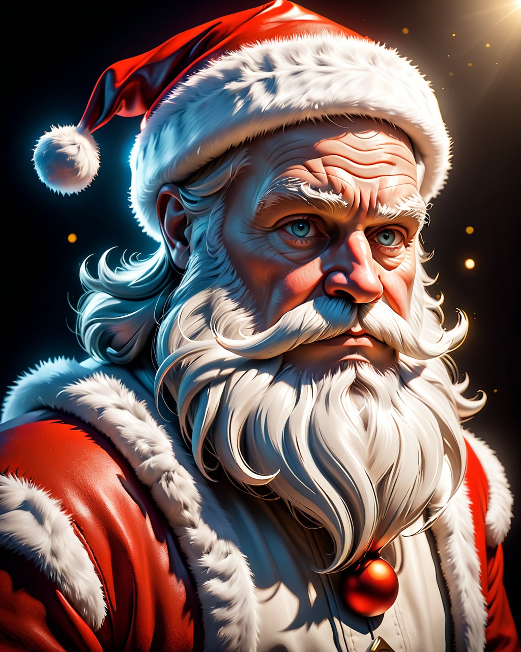 Abstract fun illustrated drawing art style of Santa Claus. Realistic,  details,  award winning photography on Tensor.Art