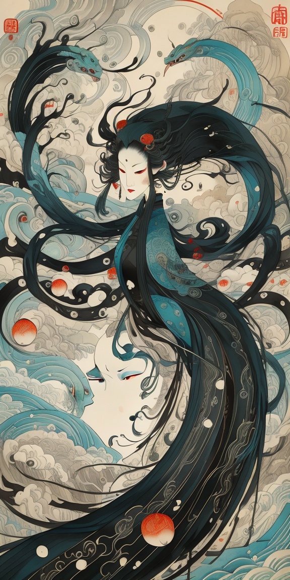 MIRACLE-诡夜奇谈国风插画手绘风格Lora by 老法师不在家 on Tensor.Art