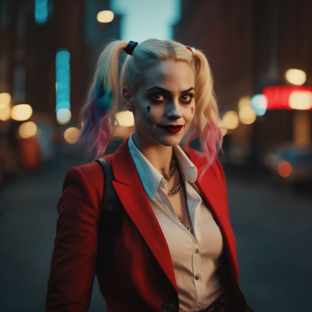 cinematic moviemaker style,  A photorealistic Hyper realistic,  Harley Quinn on Tensor.Art