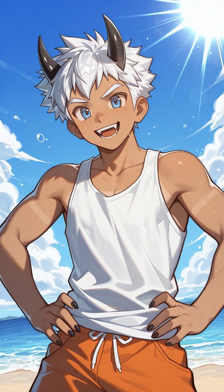 Anime male character,  1male,  solo male focus on Tensor.Art