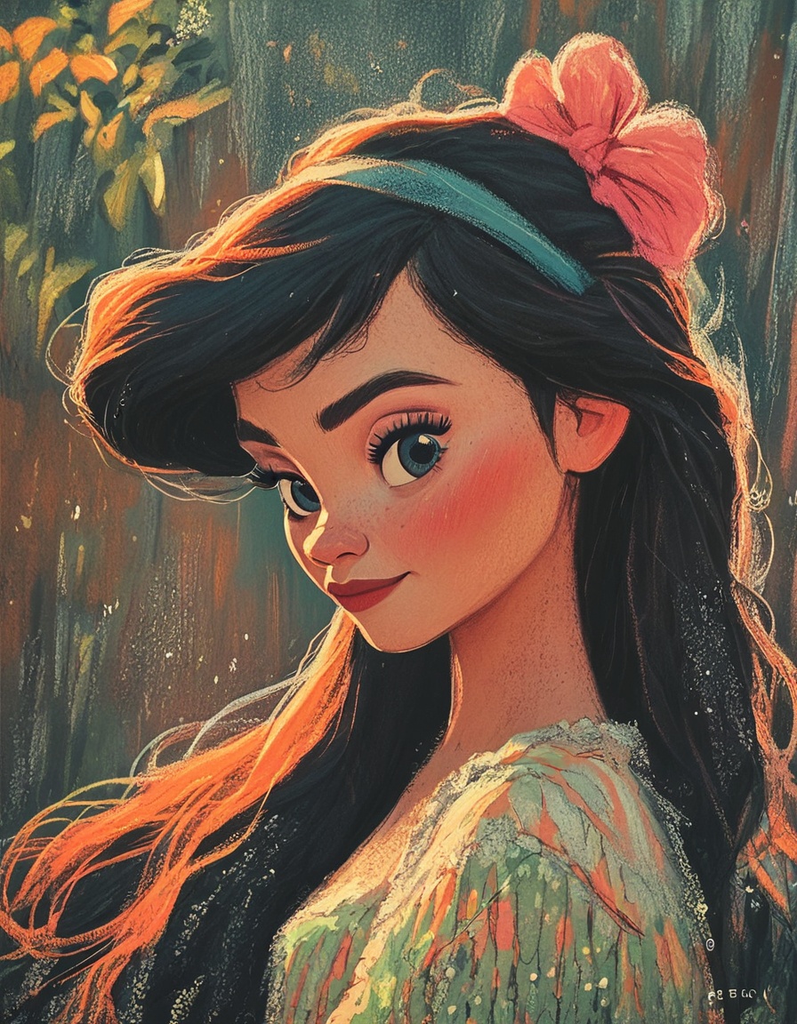 ariel \(disney\) ncpy13 style pastels drawing ,  score_9,  score_8_up on Tensor.Art