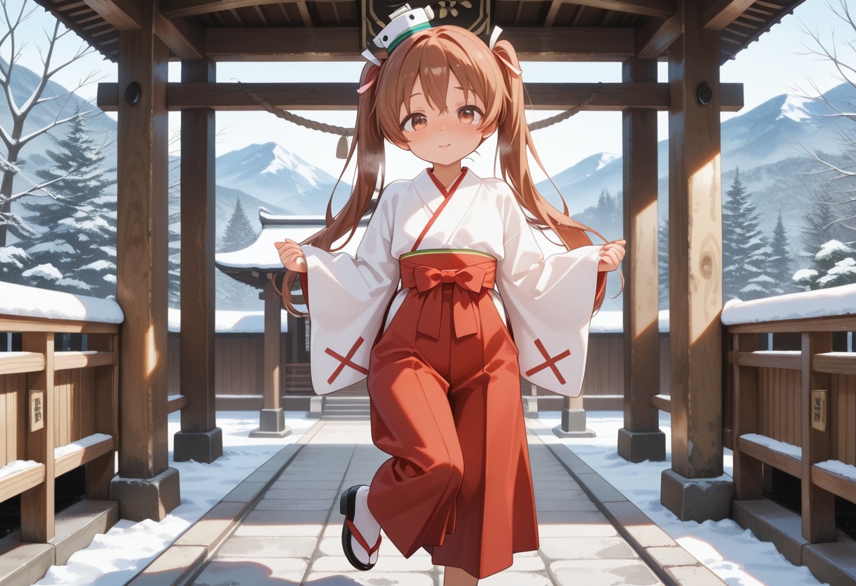1girl,  solo,  shrine maiden on Tensor.Art