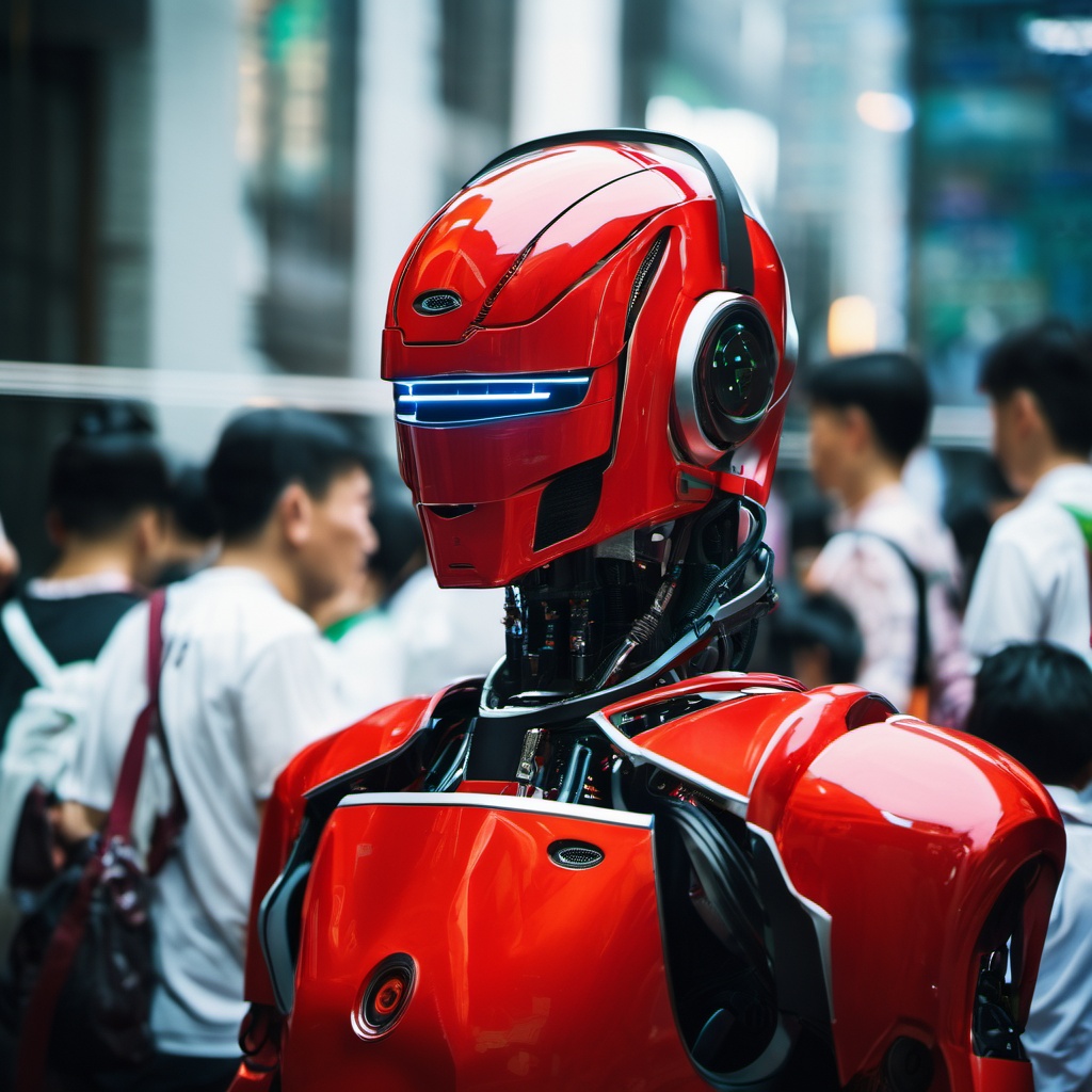 Robot,Futuristic,Ai,China,Shanghai,Helmet,Apparel,Clothing,Human,People Images  and  Pictures,Public Domain Images,