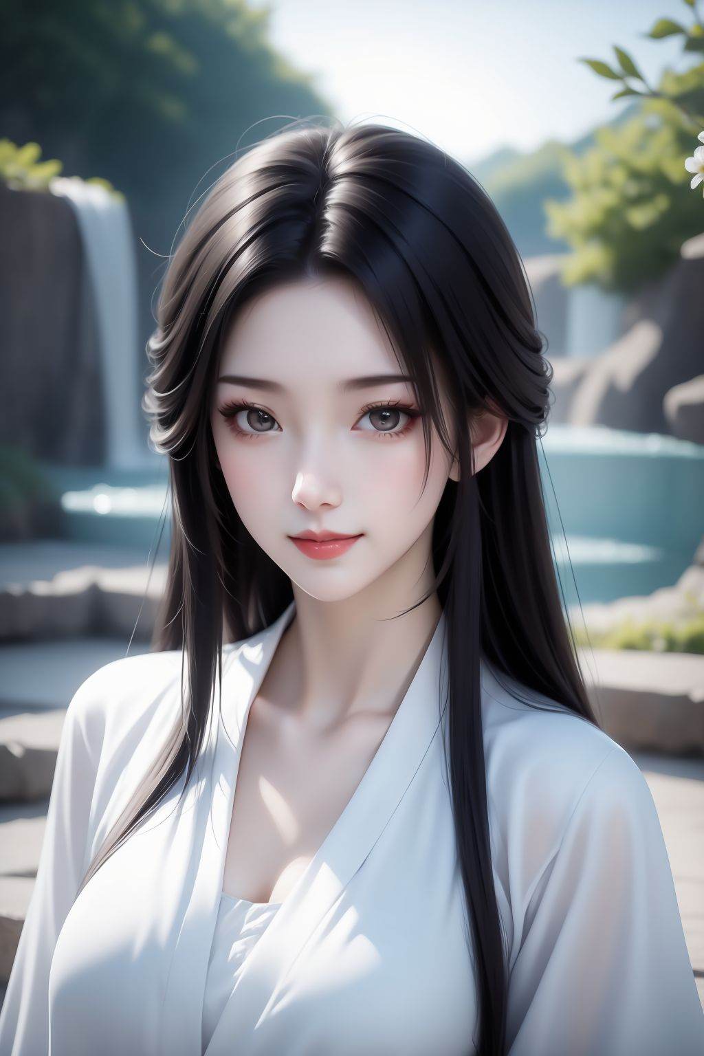 beautiful girl,  black long hair,  white skin by 天TIN on Tensor.Art