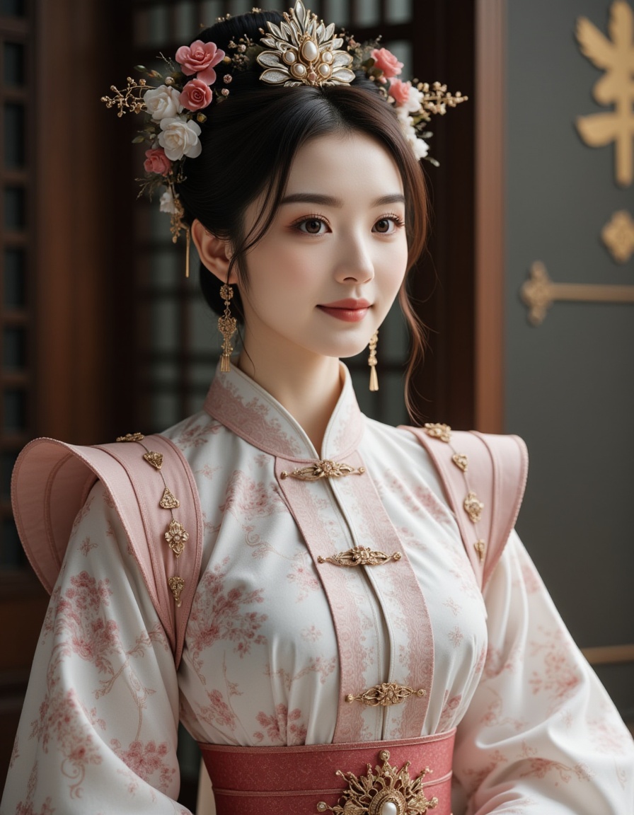 a real picture of a south korea woman,Chinese Zhongshan Suit\(A modern uniform inspired by traditional Chinese clothing\),