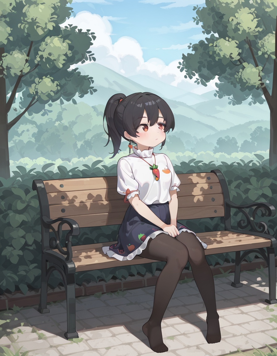 bstyle1girl,  ponytail,  black hair on Tensor.Art