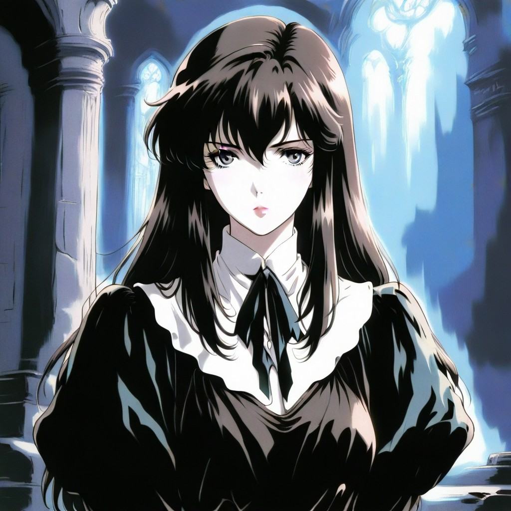 Dark Fantasy,  Retro Illustration Style,  Melancholic atmosphere on Tensor.Art