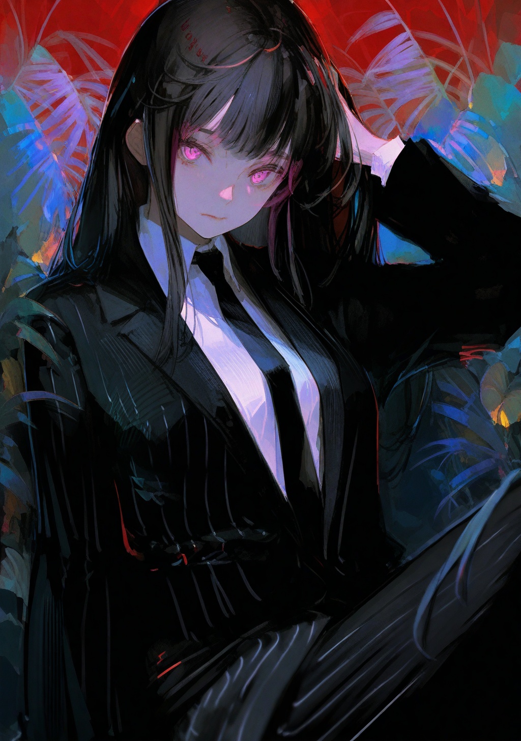 1girl,  solo,  necktie on Tensor.Art