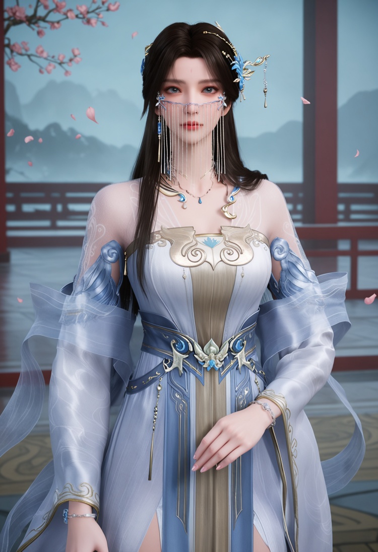 安妙依服装2 发饰和飘带不稳定-国漫-Illustrious光辉 by 云落 on Tensor.Art