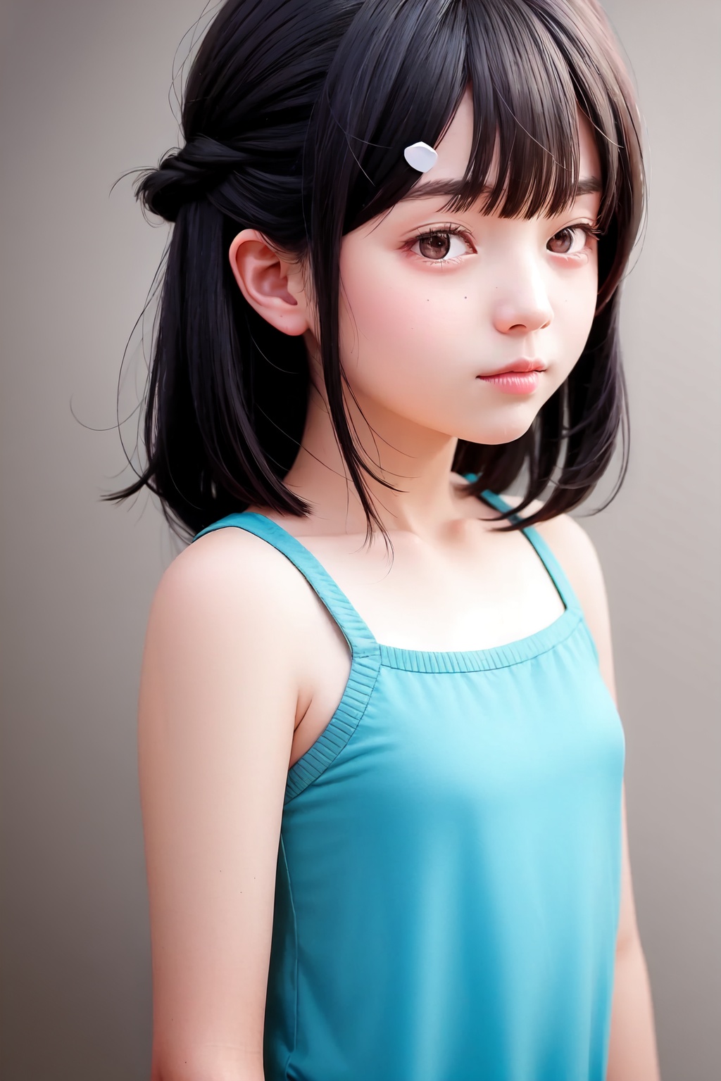 miyu_edelfelt,1girl,blush,hairclip,solo,small_breasts,looking_at_viewer<lora:miyu_edelfelt:1>,simple background,white backgroundmasterpiece,best quality, highly detailed, 
