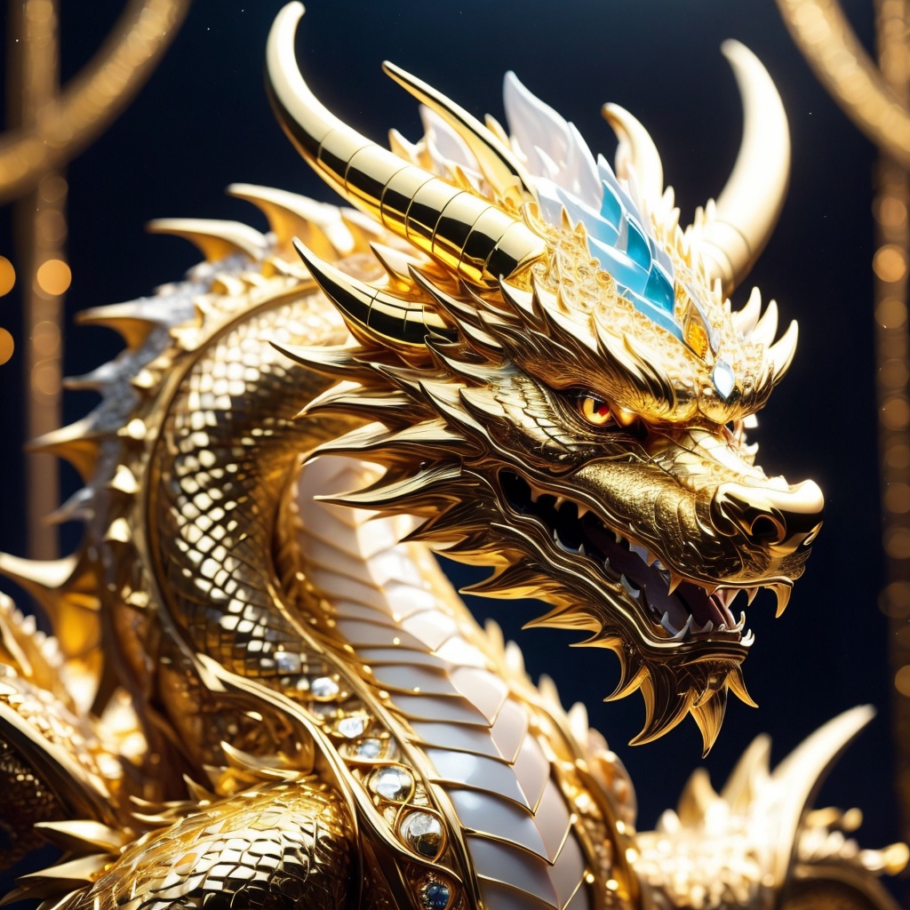 ChineseDragon,no humans,horns,dragon,scales,gold dragon,<lora:ChineseDragon_v1:1>,