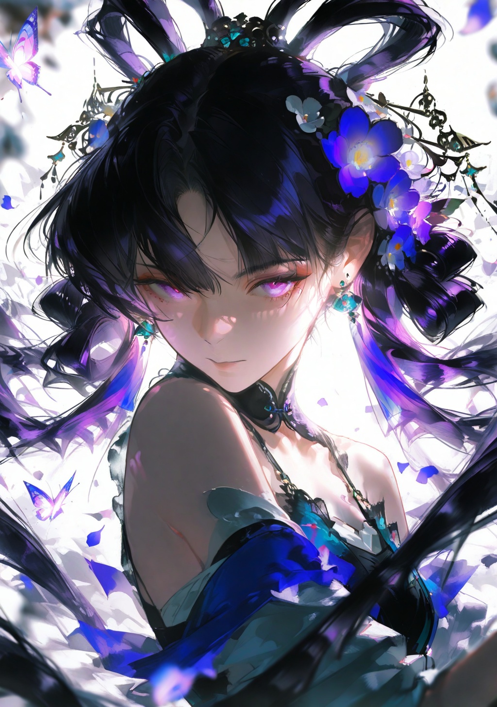 1girl,  butterfly,  bug on Tensor.Art