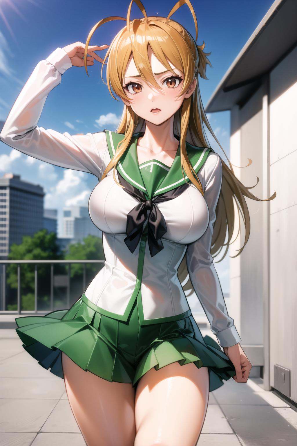 miyamoto rei,  school uniform,  white shirt on Tensor.Art