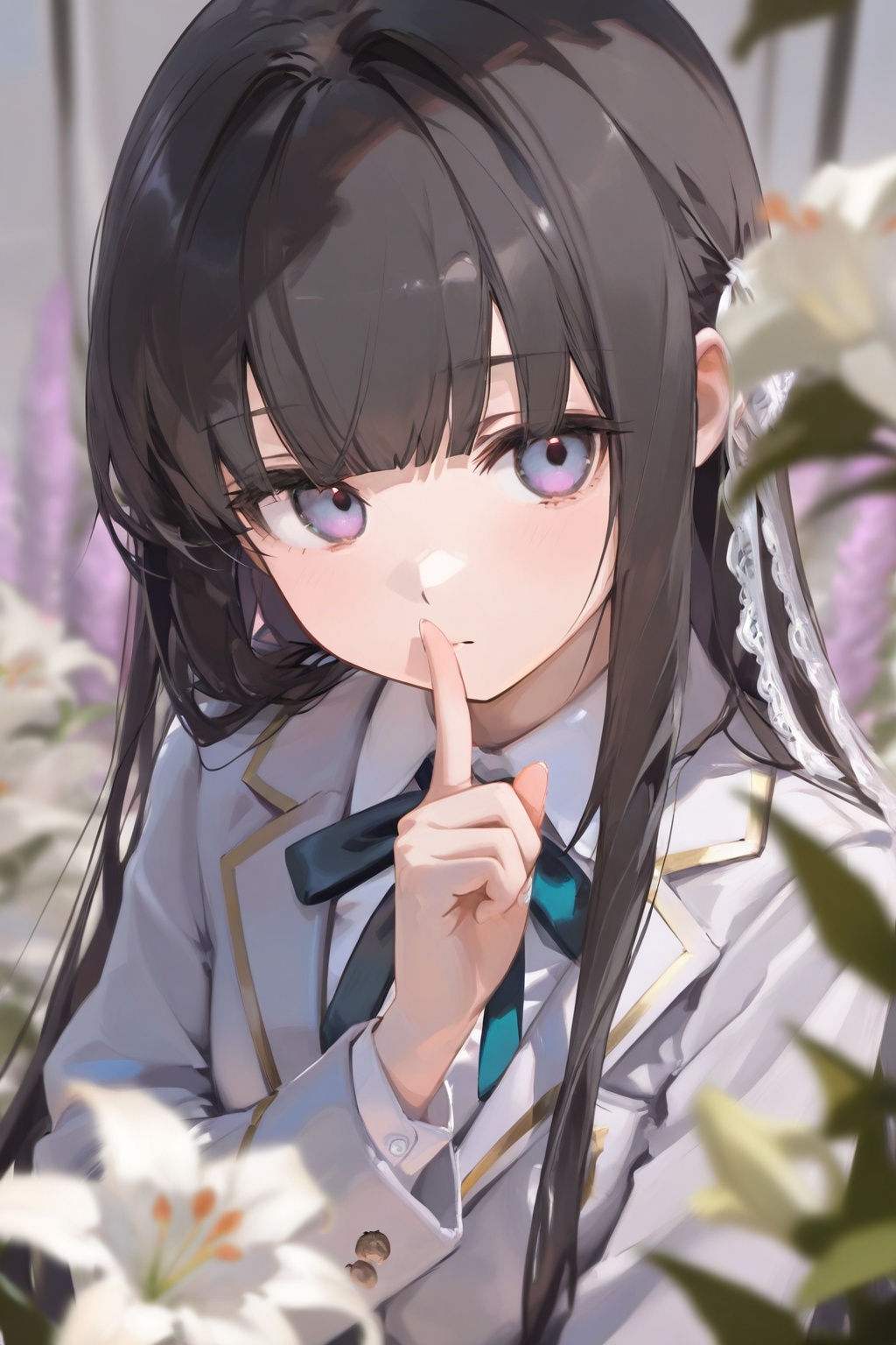 1girl,  solo,  white lily on Tensor.Art