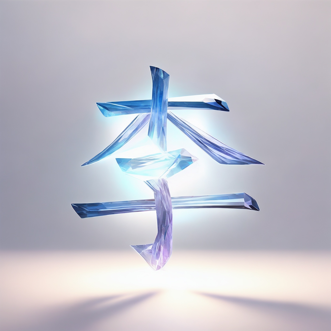 Crystal, transparent,glowing