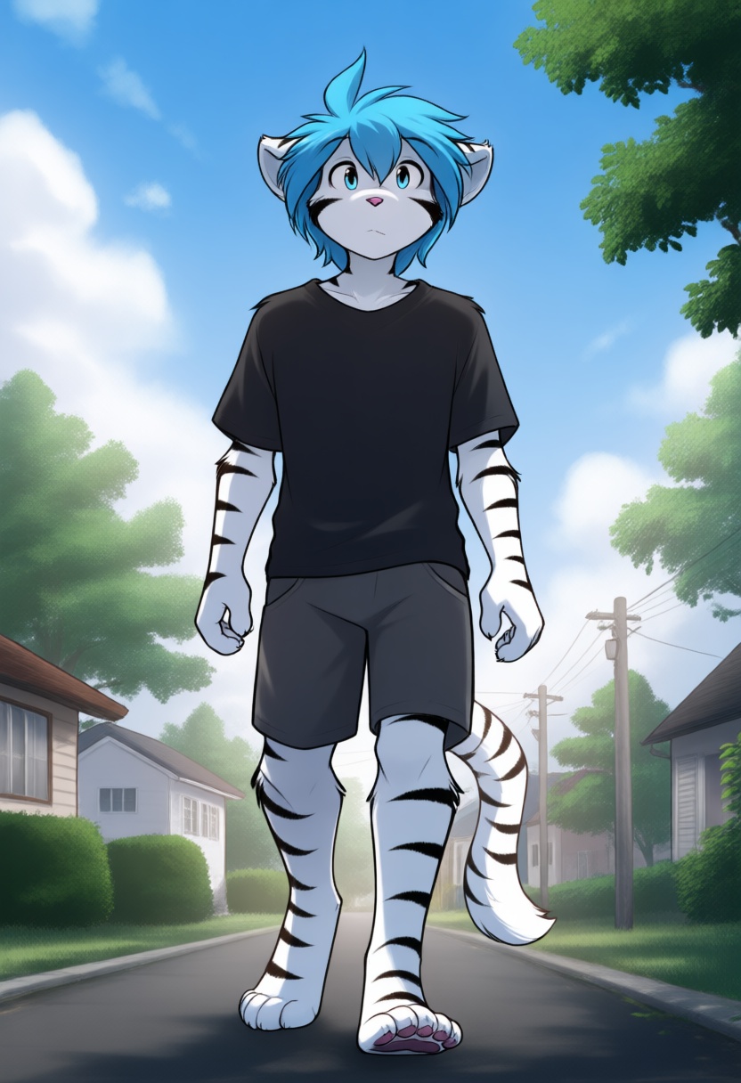 tiger trace,  anthro tiger,  furry anthro on Tensor.Art