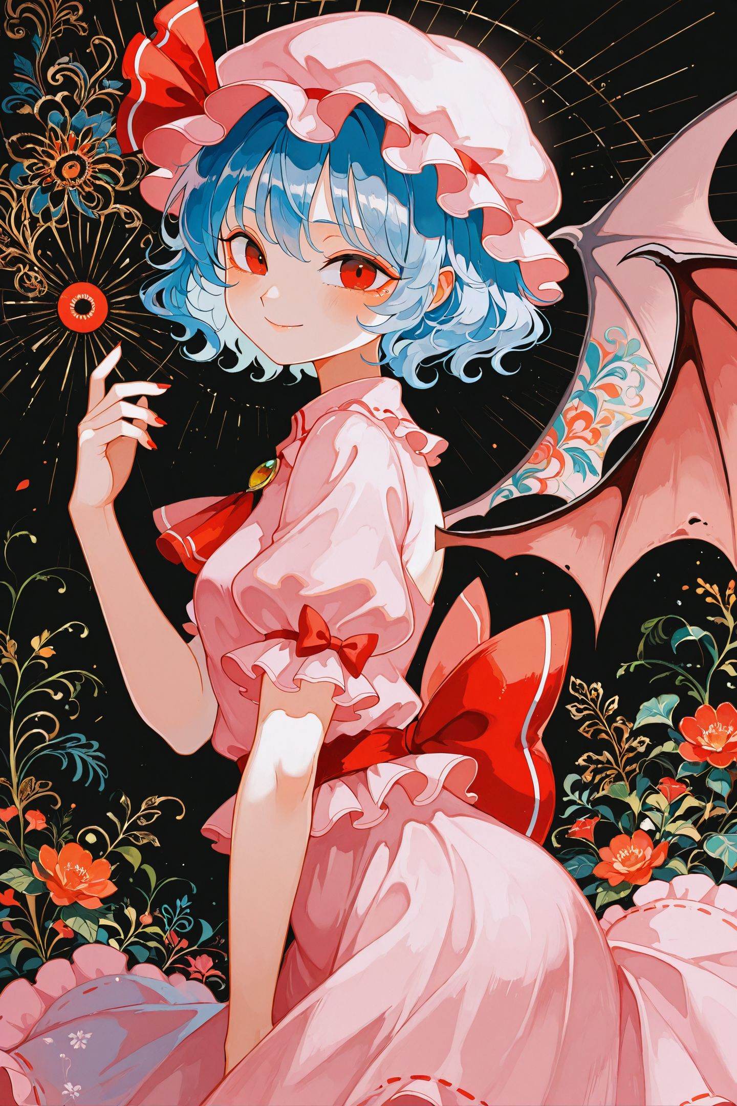 jirokano Style,  1girl,  remilia scarlet on Tensor.Art