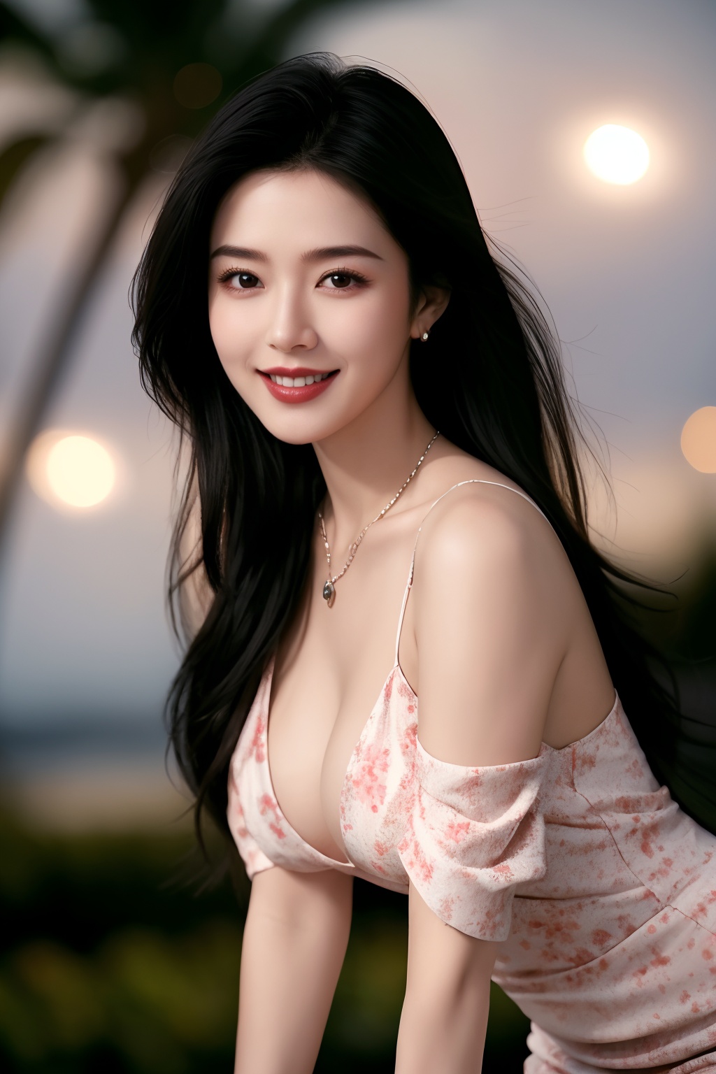 1girl,  black hair,  blurry by 呦呦AI on Tensor.Art