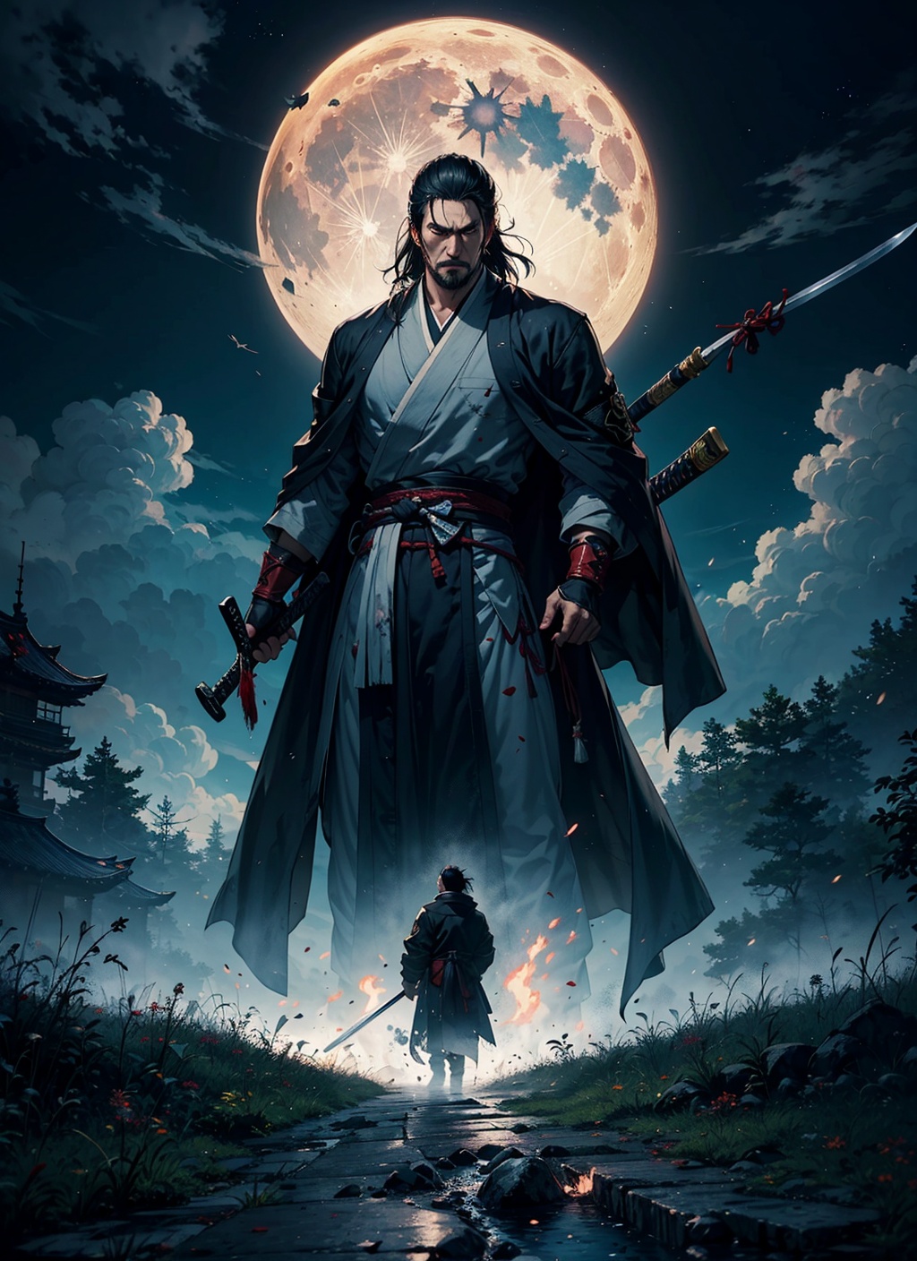 Isshin,  the Sword Saint is a legendary warrior and the founder of the Ashina Clan. He is an old man with white hair and b...