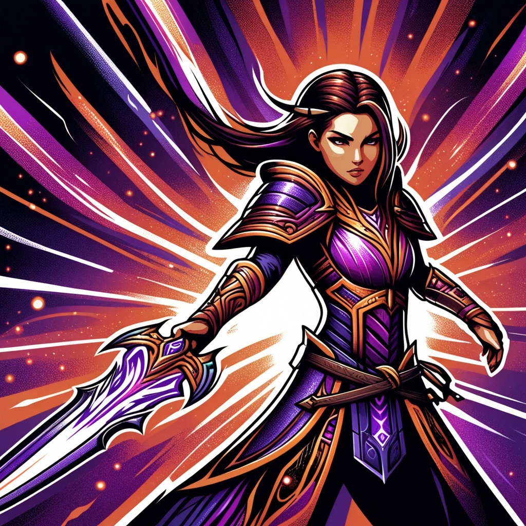DonM0m3g4XL female spellblade,  simple backgroud by DonMischo on Tensor.Art