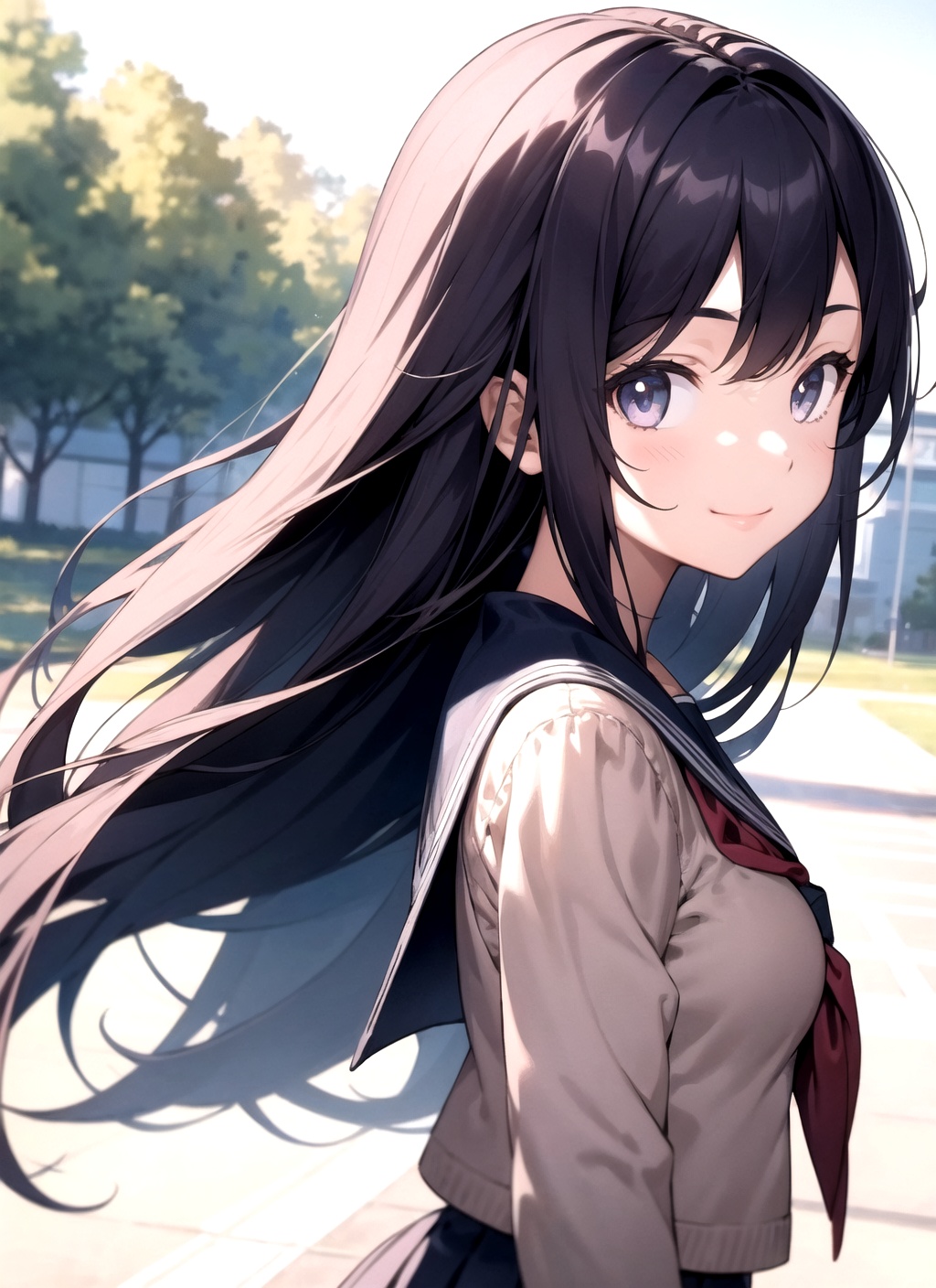 1girl,  long hair,  school uniform by user_719127286586072228 on Tensor.Art