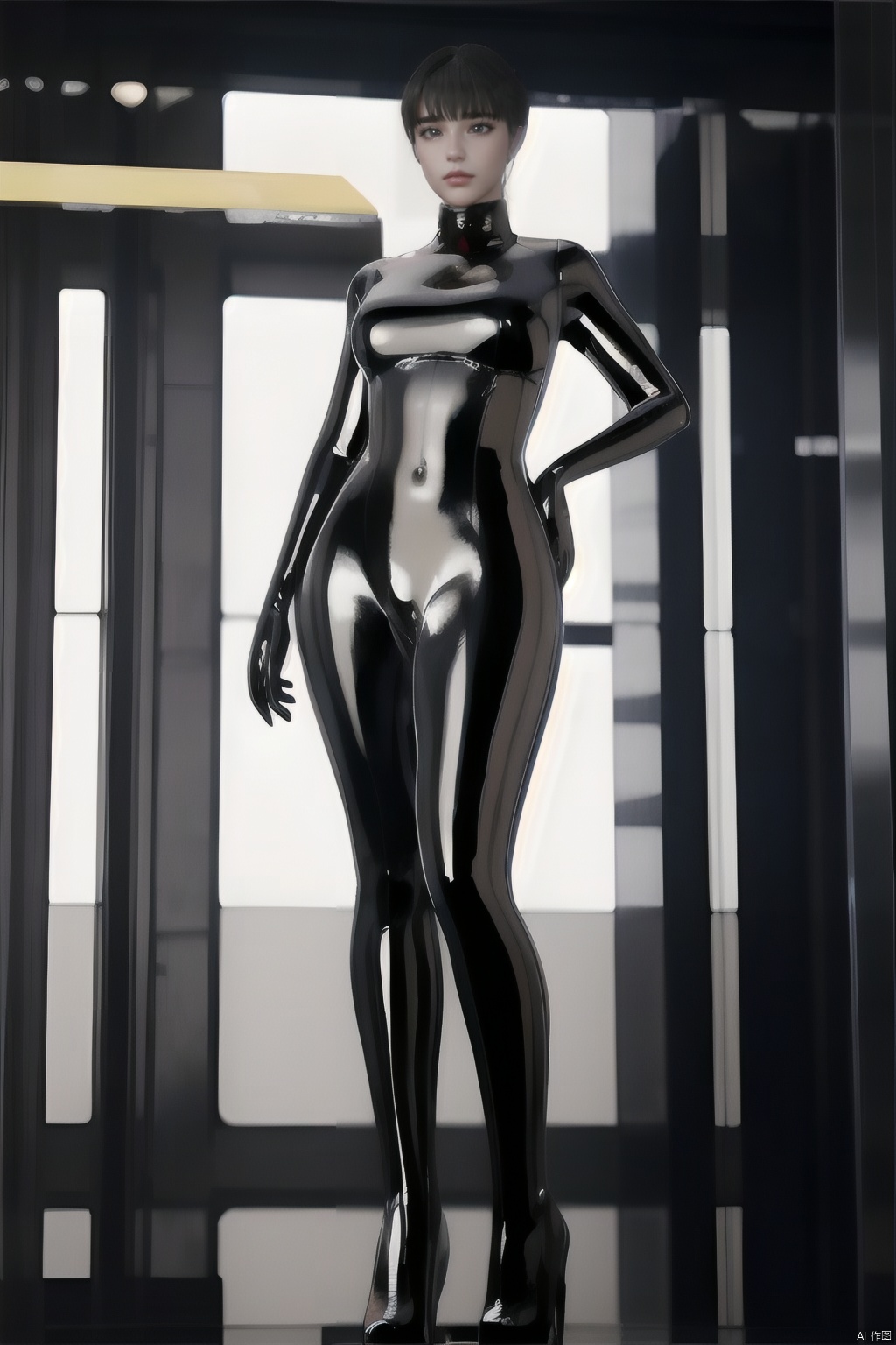 1girls,technology,bodysuit,latex,full body<lora:EMS-346315-EMS:0.800000>, <lora:EMS-241232-EMS:0.800000>