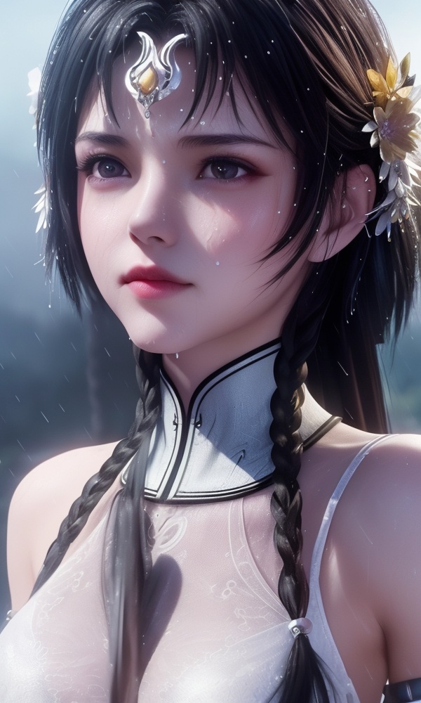 <lora:406-DA-太一剑仙传-钟灵秀:0.8> ,(,1girl, ,best quality, ),looking at viewer, ,ultra detailed 8k cg, ultra detailed background,  ultra realistic 8k cg,          cinematic lighting, cinematic bloom, (( , )),,  , unreal, science fiction,  luxury, jewelry, diamond, pearl, gem, sapphire, ruby, emerald, intricate detail, delicate pattern, charming, alluring, seductive, erotic, enchanting, hair ornament, necklace, earrings, bracelet, armlet,halo,masterpiece, (( , )),, realistic,science fiction,mole, ,cherry blossoms,(((, , ultra high res, (photorealistic:1.4), raw photo, 1girl, wet clothes, rain, sweat, ,wet, )))(( , ))   (()), (),