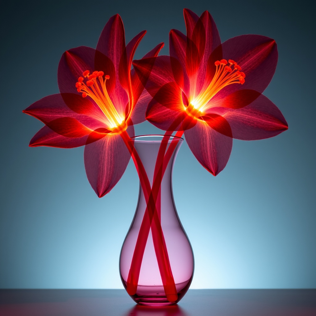 X-ray,there are two red flowers that are in a vase,lily flowers,lillies,depicting a flower,lily flowers,lily petals,intricate flower designs,kalighat flowers,lily,rubrum lillies,red flower,flower,pixel,beautiful flower,apophysis,botanical with very low and flower daffodils,red flowers of different types,botanical artwork,flower decorations,flower background,smeared flowers,kinemacolor,exquisite digital art,flowers background,inside the flower,flowers with intricate detail,xray art,beautiful tropical flowers,